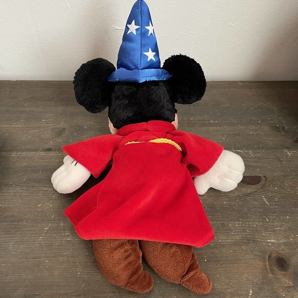 Walt Disney World Fantasia Sorcerer Mickey Mouse Sand Stuffed Plush - Picture 2 of 6